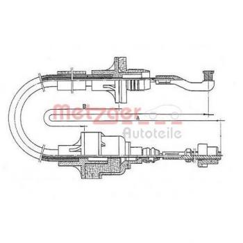 Kupplungsbetätigter Seilzug Metzger 11.2551 COFLE