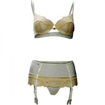 Damen-Obsessive Dessous Set – Soft BH mit String und Gürtelsatz