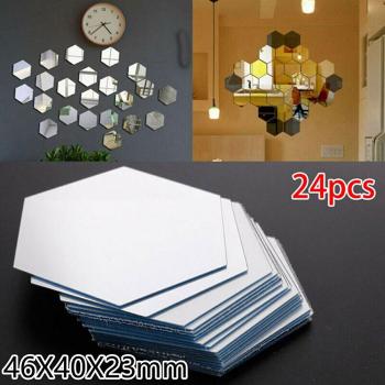 Hexagon Mirror Wall Stickers for Home Decor