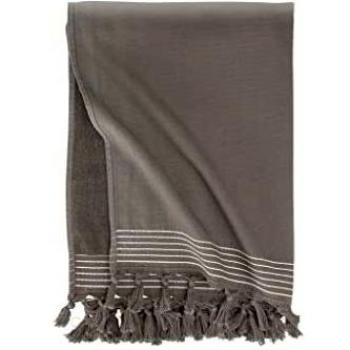 Serviette de hammam Taupe 100 x 180 cm en coton