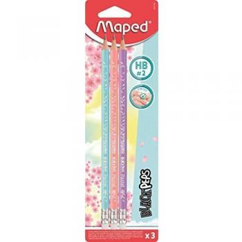 Pastel MultiColor Black Peps No.2 de Maped (paquete de 3)