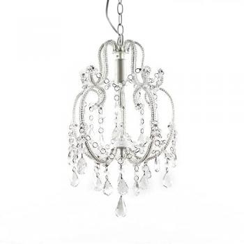 Retro‑Deckenlampe „Weißes Metall“ – 25 × 24 × 30,5 cm