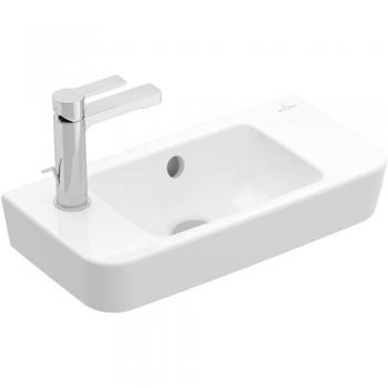 Villeroy et Boch O.novo 50x25 cm lave-mains, blanc, avec trop-plein, sans trou pour robinetterie