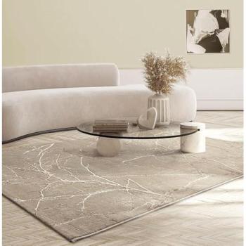 Mila Tapis Moderne 140 x 200 cm Beige Or