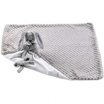 Nattou Kuscheltuch Decke grau mit weißer Ananas