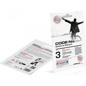 Fahrradvignette 3er-Set, praktische Familienlösung, 80x27 mm