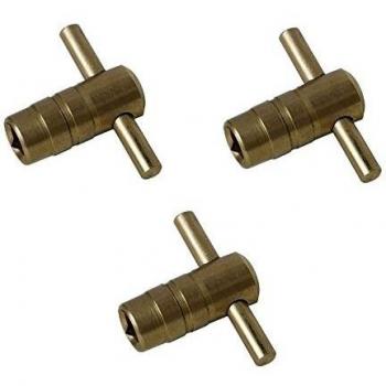Chiave in ottone massiccio per termosifone a T – Set 3, colore bianco – BH03437
