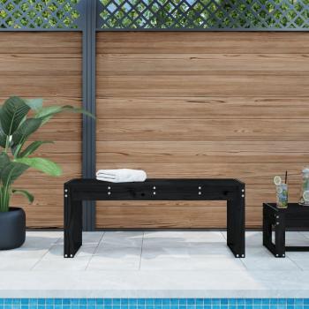 Prolenta Banc d’extérieur noir – pin massif, dimensions 110x38x45 cm