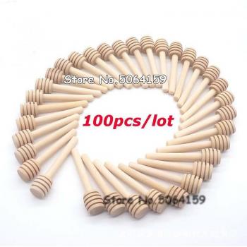 Servidor de miel de madera, lote de 100 unidades