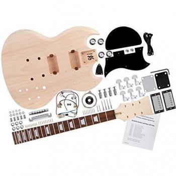 Rocktile E-Gitarre Do-it-yourself DIY Bausatz, Double Cut, Korpus: Mahagoni