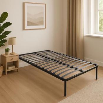 Cadre à Lattes Marion 140x190 cm – Sommier Réglable, 17 lattes de 9 mm