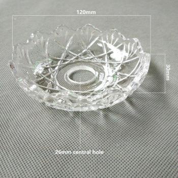 European Crystal Candelabra with Elbow Support Clear Glass Decorative Tray (2pcs)