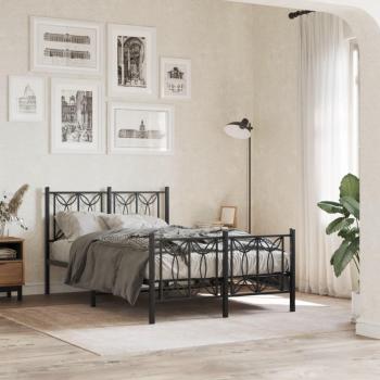 Black Metal Bed Frame 120x190cm