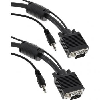 BeMatik VGA-Anschlusskabel mit 3,5-mm-Audio 5 m