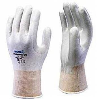Gant enduit de nitrile avec grip polyvalent, couleur blanc/gris, taillé 9/XL