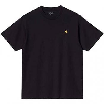 Carhartt Wip American Script T-shirt, Black, Male, Size: 2XL