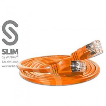 WIREWIN Cable de Red Slim Light STP (0,25 m, Cat6, Naranja)