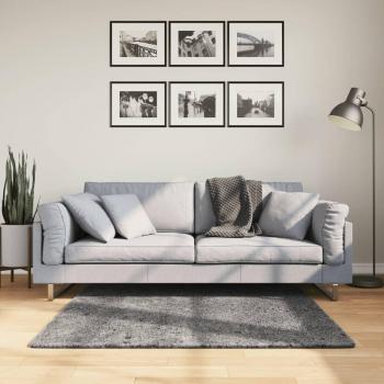 Short Pile Soft Washable Rug Huarte Anthracite 120x120 cm