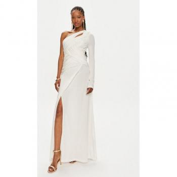 Tessuto Jersey Abito Lungo 42 Twinset Bianco Neve