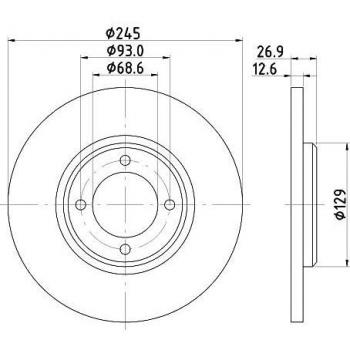 Disco freno HELLAPAGID 8DD 355 100-021