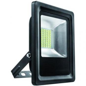 Proyector LED Plano Matel 10W Luz Fría Negro IP65 1000 Lúmenes