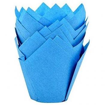 36 cápsulas de papel para muffins en color azul