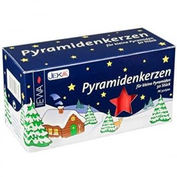 Pyramidenkerzen 50 Stück rot Durchmesser 14 mm