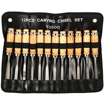 ProGouge 12‑Pack Wood Carving Hand Chisels