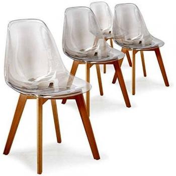 Ensemble de Chaises Larry en Polypropylène Transparent