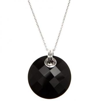 Colgante de Plata 925 Time Force TJ-1170C01N Diseño Elegante Color Negro