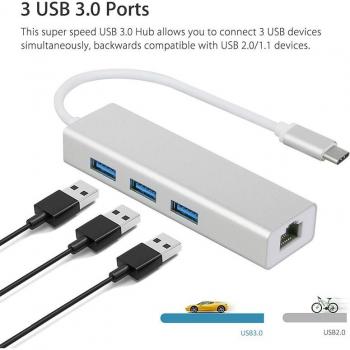 Switch USB‑C con Ethernet, HDMI 4K y carga PD para laptops