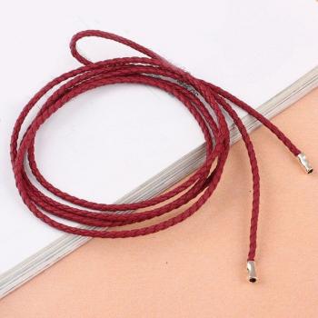 Corde tissée en cuir PU avec pendentif