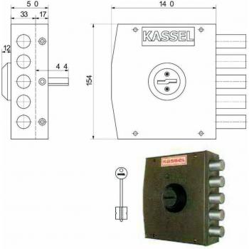 Serratura di protezione Semplice DX Dm 1101 Kassel