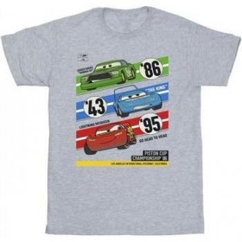 Blusa Disney Girls Cars Piston Cup Champions Manga Larga