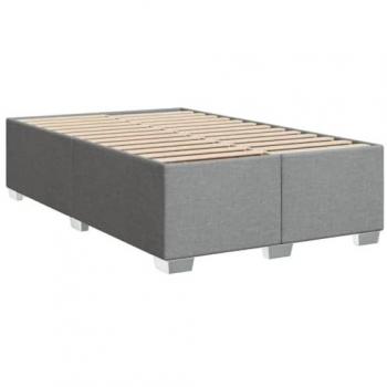 Cadre de lit rembourré gris clair 120x200 cm – sommier inclus