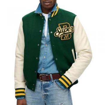Giacca Varsity Wool Superdry Verde Pino XL