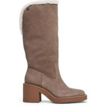 Pepe Jeans Nicole Furry : bottes femme en cuir beige