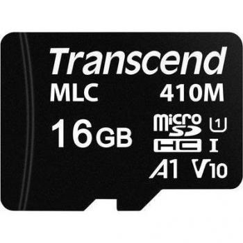 Transcend TS16GUSD410M – Scheda microSD HC 16 GB, U1, UHS‑I – Nero
