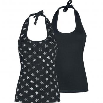 Set Doble de Top Halterneck R.E.D. – Estilo Negro