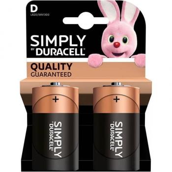 Conjunto de Pilhas D Duracell 2 Unidades