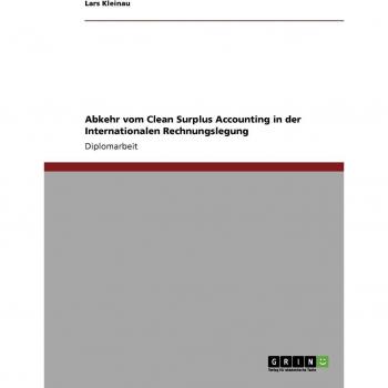 Kleinau, Lars: Abkehr vom Clean Surplus Accounting in der Internationalen Rechnungslegung