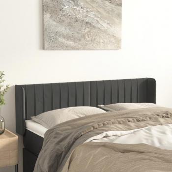 Cabecero VidaXL Gris Oscuro Terciopelo 147x16x78