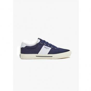 Pepe Jeans Navy-White Kenton Trainer, Size 44
