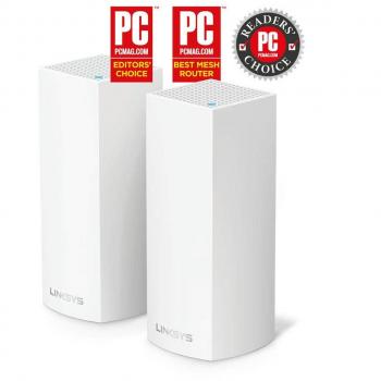 Linksys Velop WHW0302 Tri-Band Mesh WiFi 5-System mit bis zu 350 m² Funkabdeckung für mehr als 40 Geräte