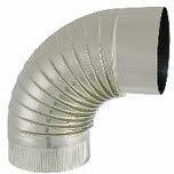 Coude à 90° en inox Ø125mm Isotip Joncoux