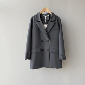 Women's Casual Oversized Black Blazer Suit Top