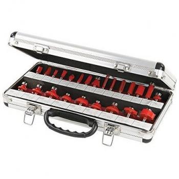 Coffret de 24 fraises à defoncer en carbure de tungsten, 6.35 mm