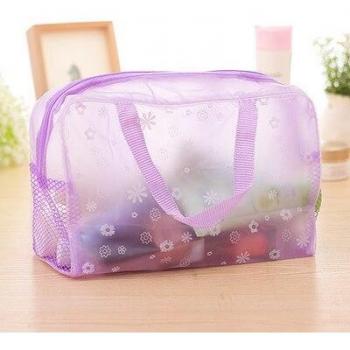 Flower Print PVC Makeup Case