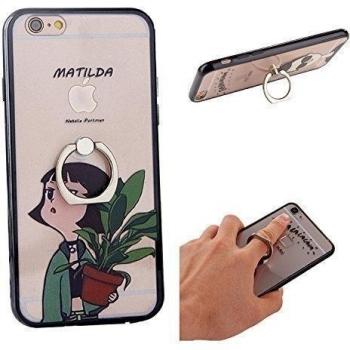 Funda iPhone 6/6S, SHANGRUN TPU Acrílico con Soporte Rotativo