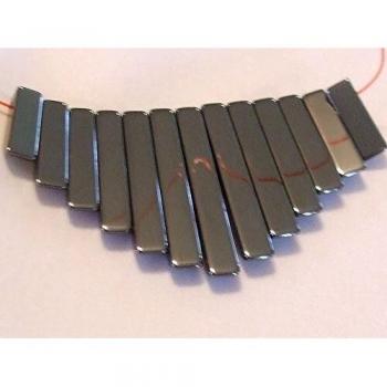 Non-Magnetized Hematite Fringe Beads – 4mm (x13)